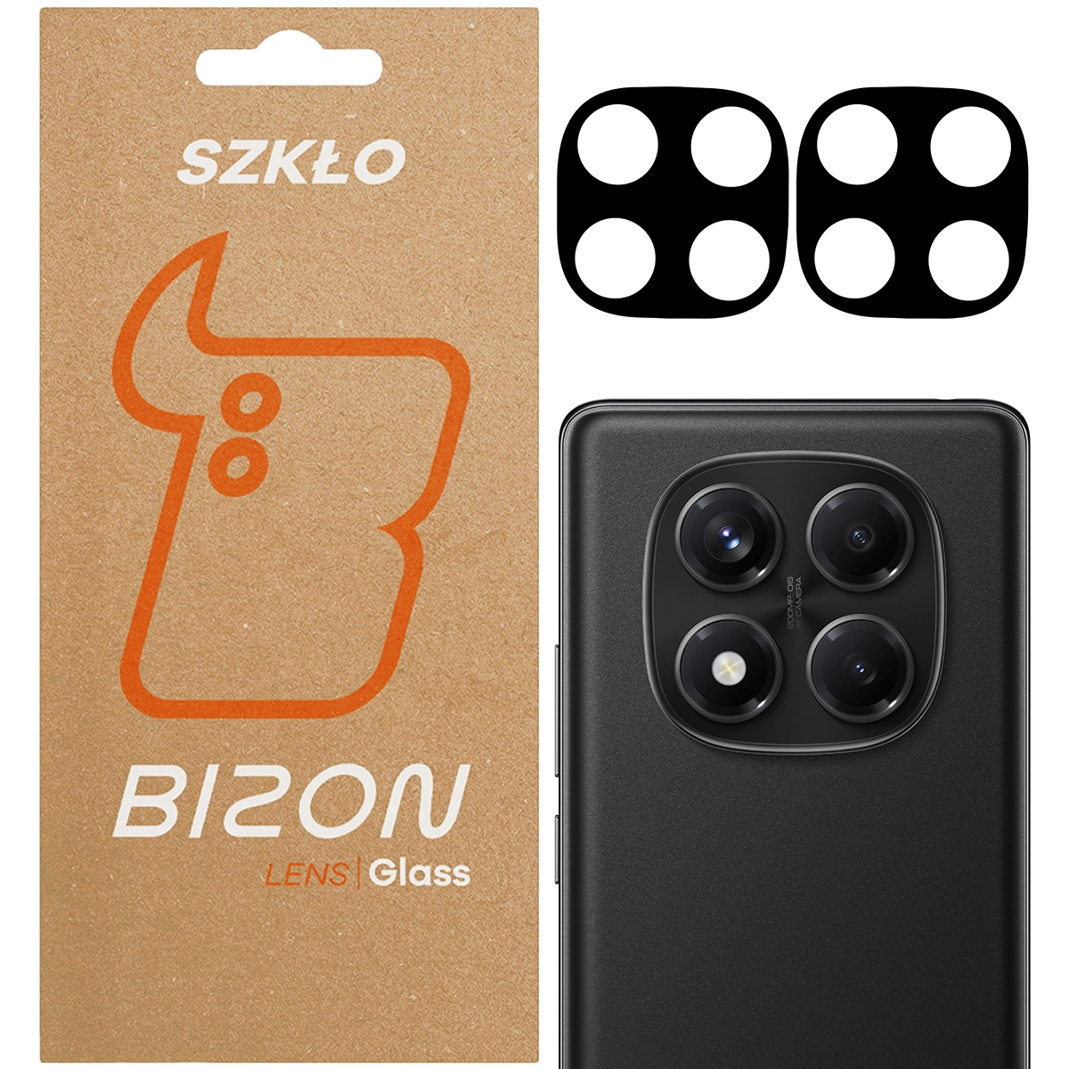 Szkło na aparat Bizon Glass Lens do Redmi Note 14 Pro 5G / Poco X7, 2 sztuki